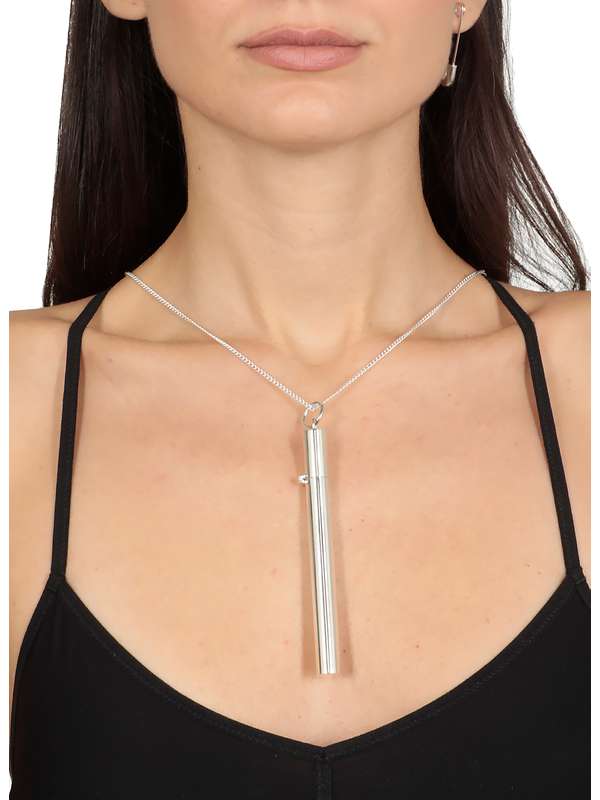 Silver Cigarette Case Necklace