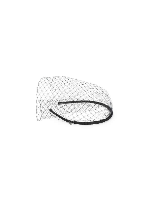 Logo Fishnet Detail Hair Band