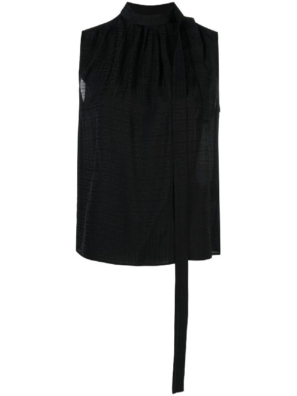 4g Jacquard Sleeveless Top