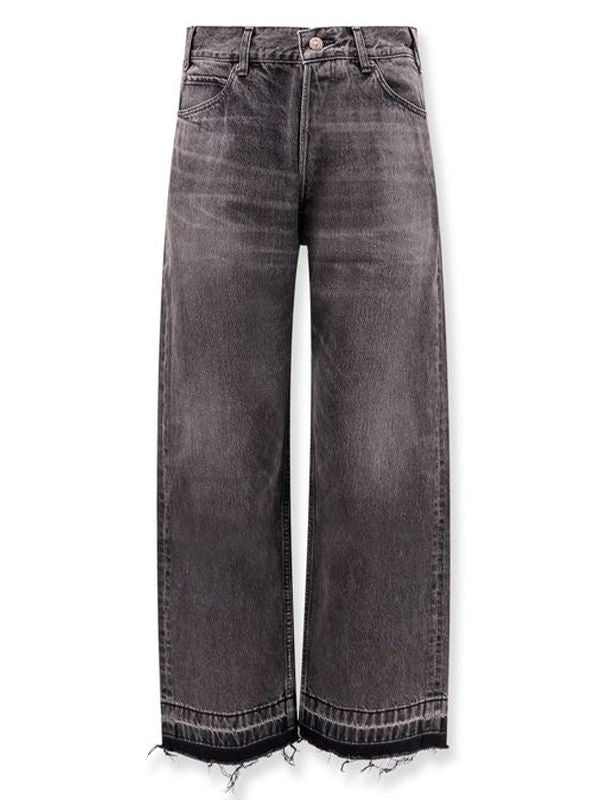 Distressed Cotton Denim Pants