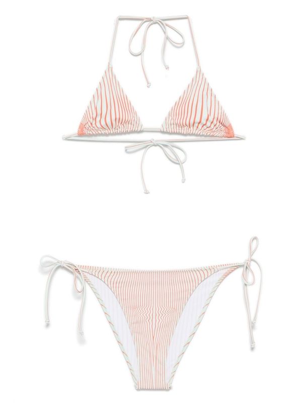 Stripe Pattern Bikini Set