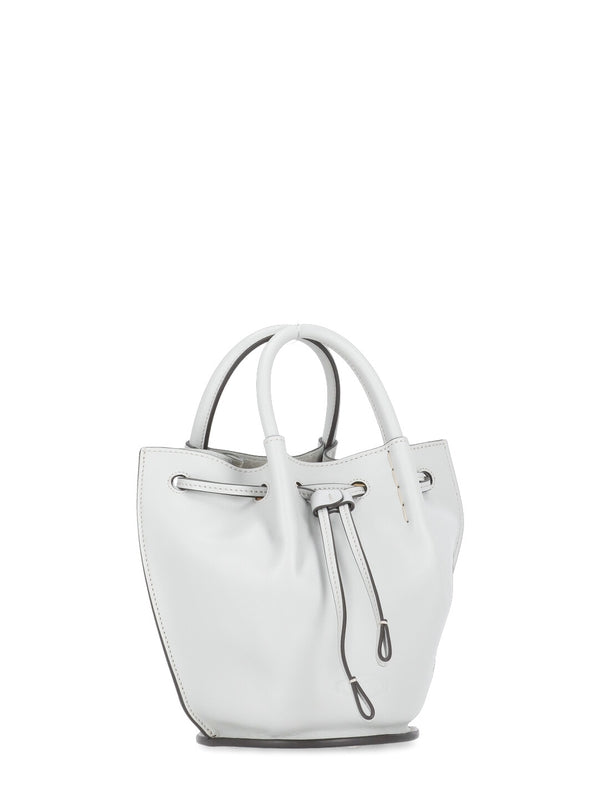 Buz Logo Leather Mini Bucket Bag