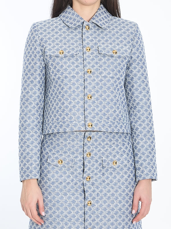 Triomphe Pattern Cotton Jacket