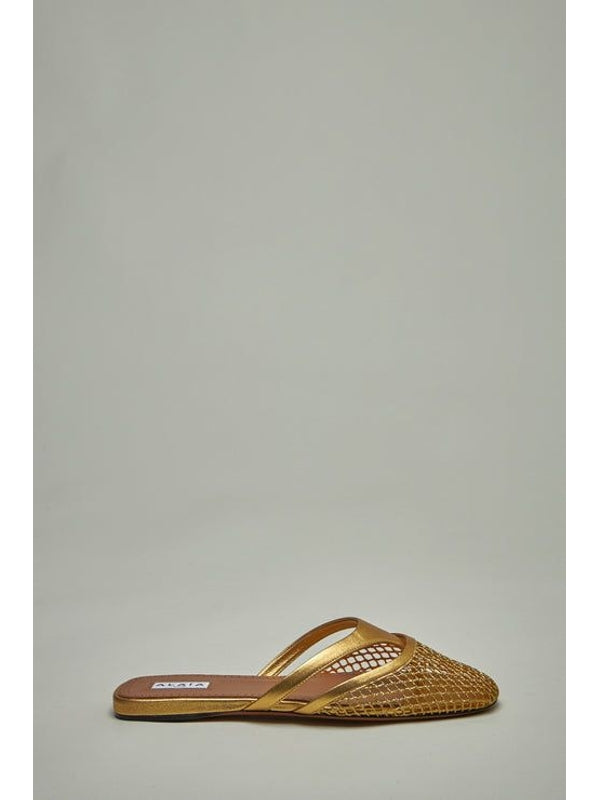 Metallic Net Mule