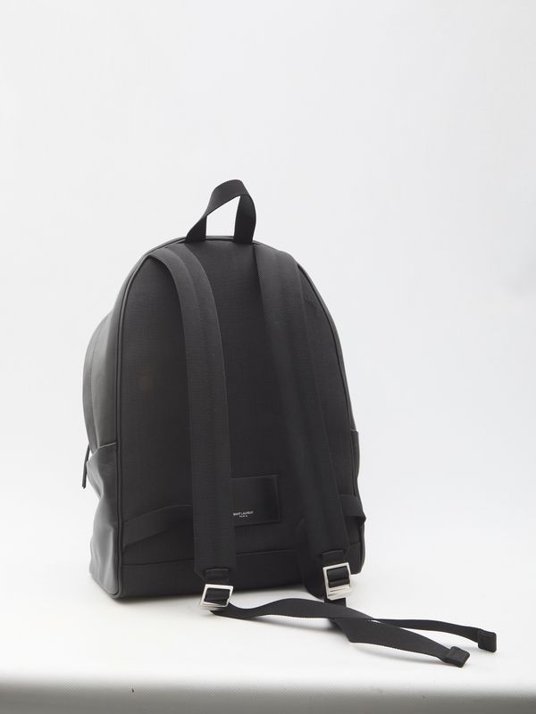 City Logo Detail Leather Backpack