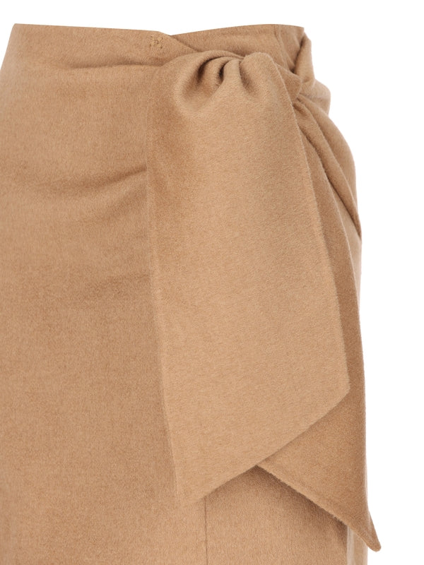 Acline Camel Wool Skirt - Jente