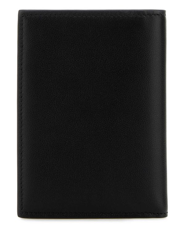 V Logo Leather Wallet