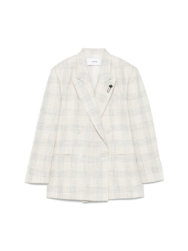 Boutonniere Pin Check Pattern
  Double Jacket