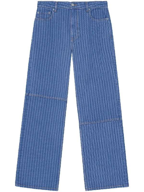 Izie Stripe Cotton Denim Pants