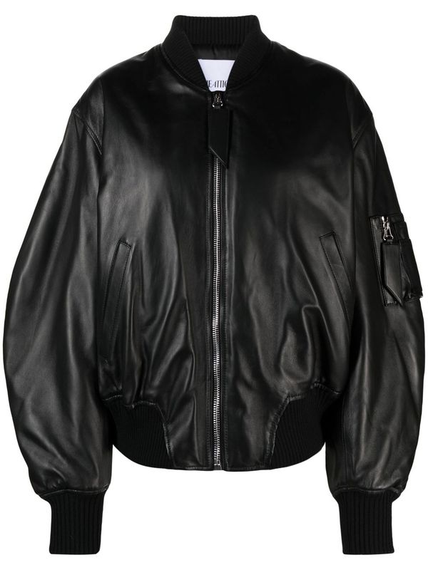 Anja Leather Bomber