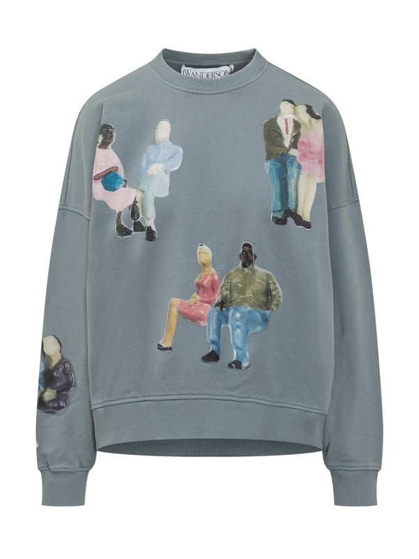 All-Over Printing Cotton Sweatshirt