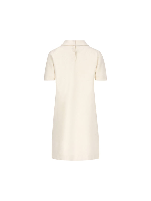 Triangle Patch Wool Mini Dress