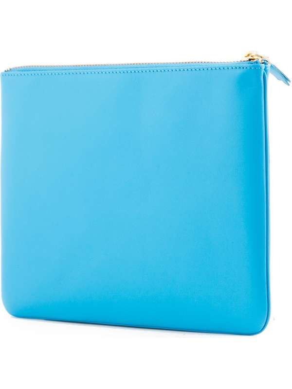 Blue Logo Leather Pouch