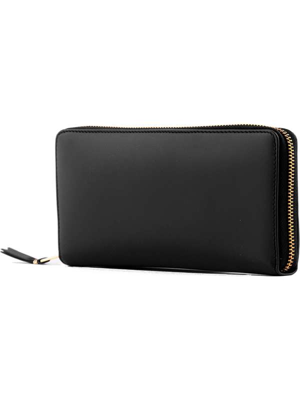 Black Classic Zip Around Long Wallet