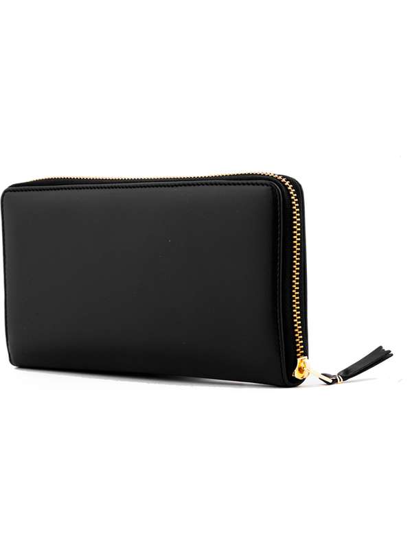 Black Classic Zip Around Long Wallet