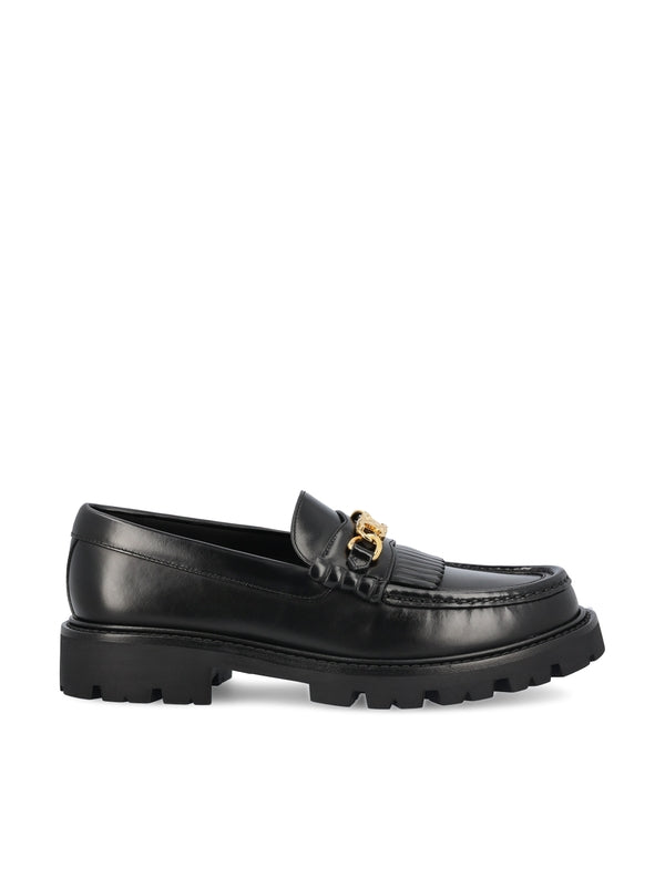 Triomphe Chain Leather Loafers