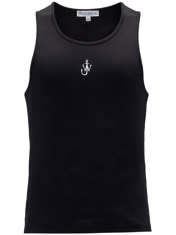 Logo Embroidery Cotton
  Sleeveless Top