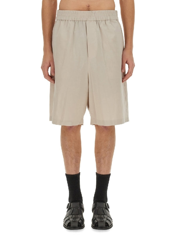 Banded Cotton Bermuda Shorts