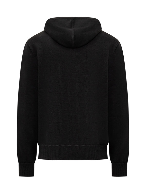 ロゴウールフードジップアップ