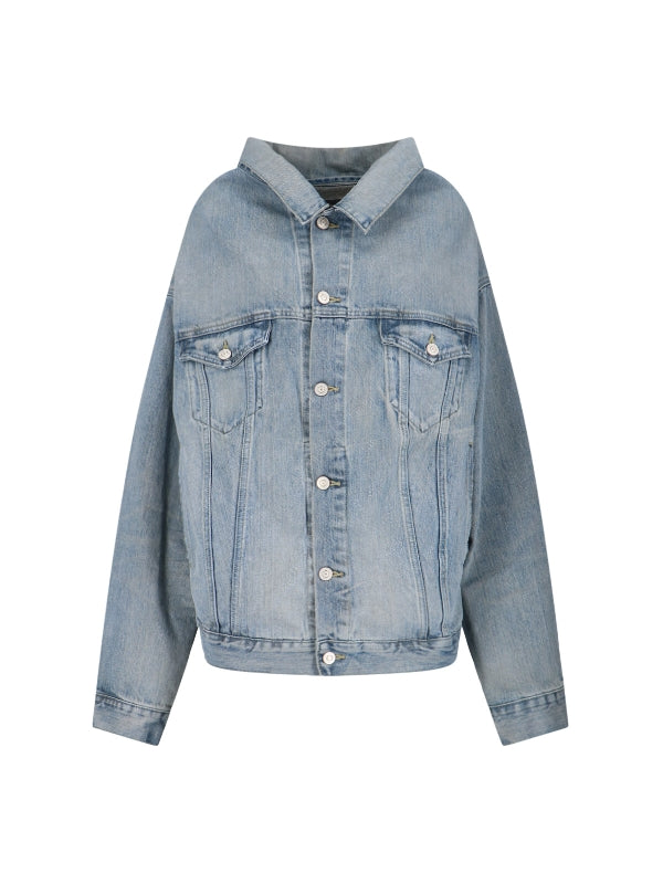 Off-Shoulder Denim Jacket