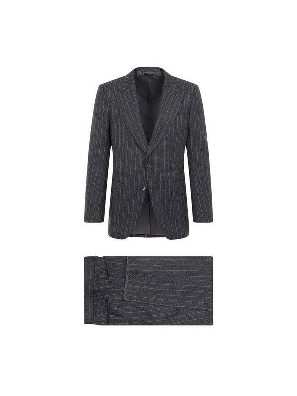 Single Stripe Wool Suit Set