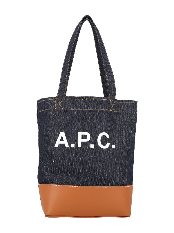 Axel Logo Denim Small Tote Bag