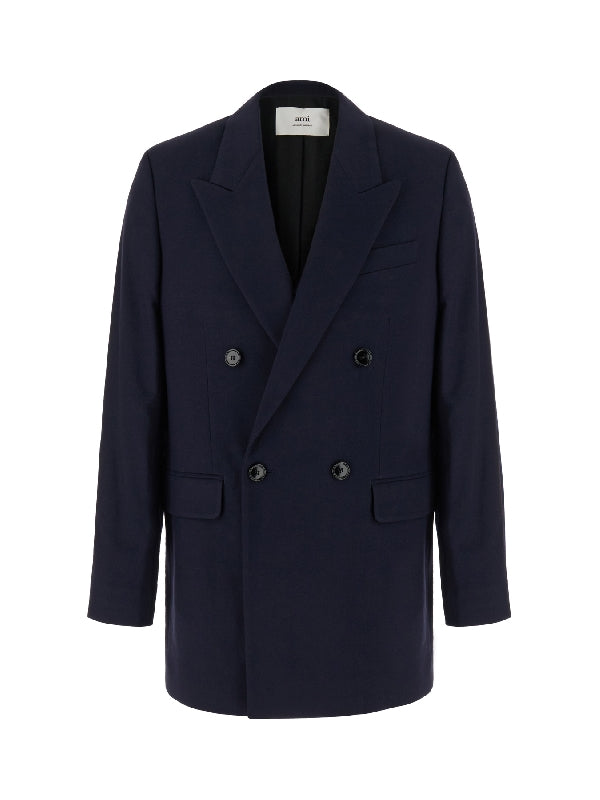 Virgin Wool Double Breasted Coat