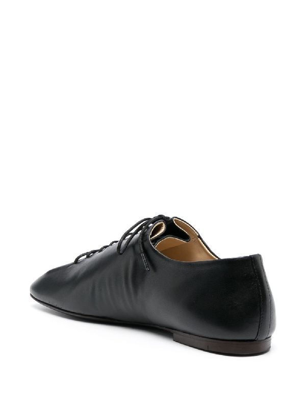 Square Toe Lace-Up Derby Loafers