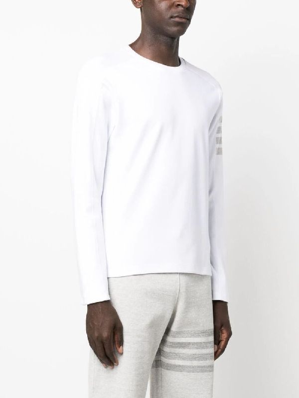 4-Bar Cotton Long Sleeve Top