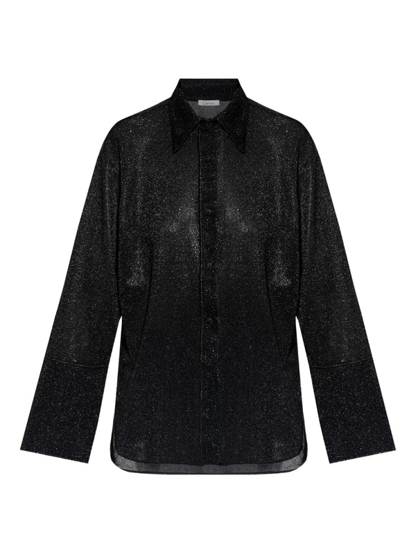 Oseree Black Shirts & Blouses
