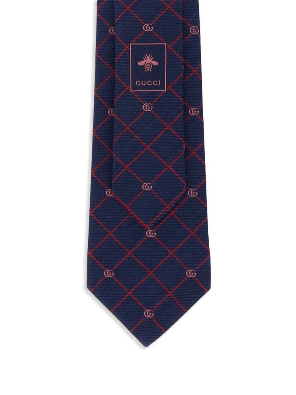 GG Logo Pattern Silk Tie