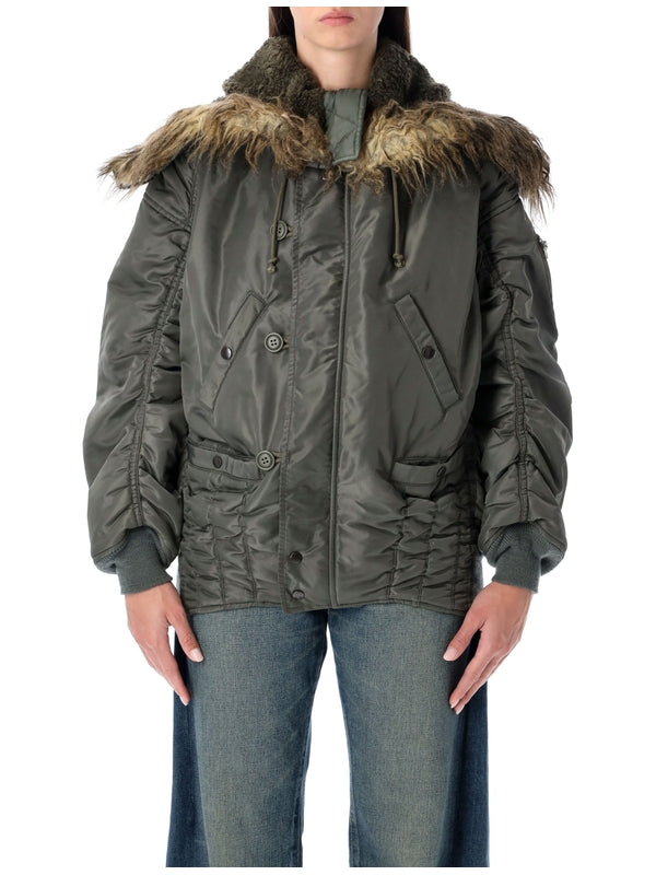 Oversized Military Bomber Jacket