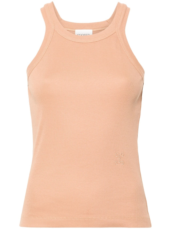 Rib Cotton Racer Tank Top