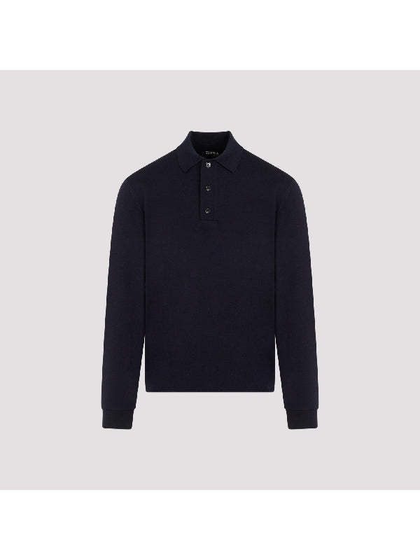 Wool Blend Polo Knit