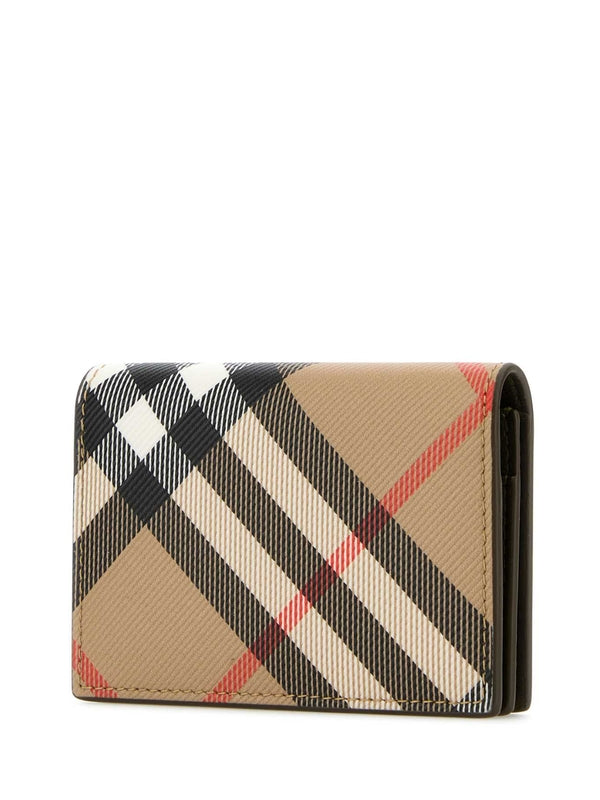 Vintage Check Fold Card Wallet