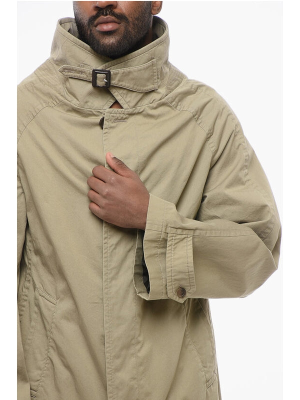 Beige Single Cotton Coat