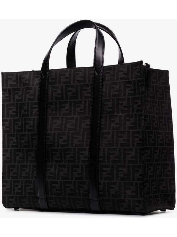 All-Over FF Jacquard Fabric Tote Bag