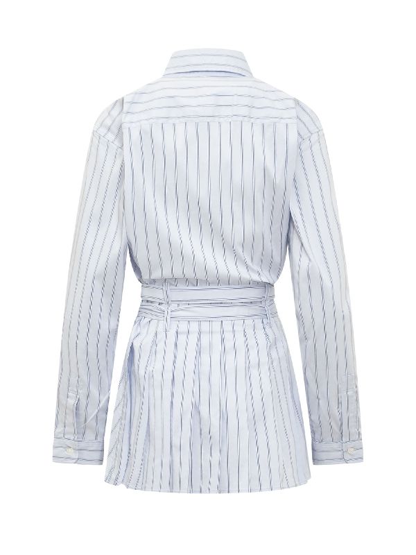 Stripe Belted Shirt Dress