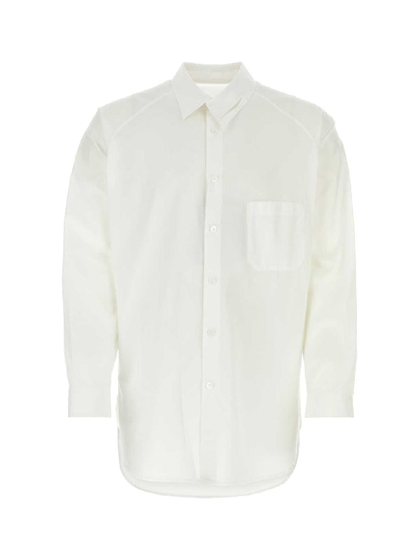 White Cotton Pocket Shirt