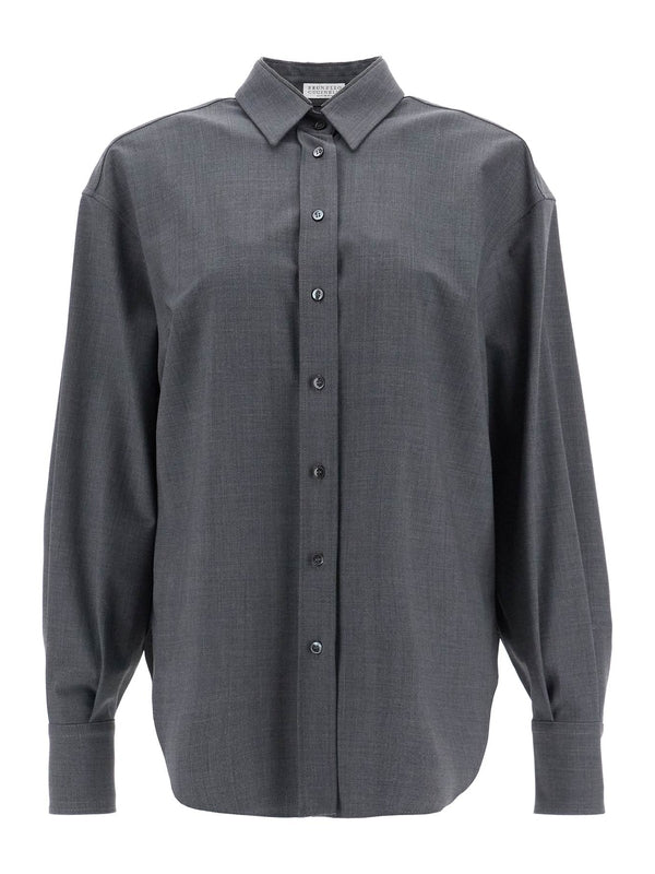 Wool Blend Long Sleeve Shirt