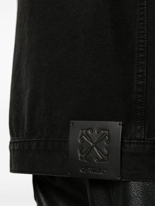 Back Logo Patch Embroidery Detail Cotton Trucker Jacket