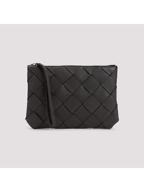 Diago Intrecciato Calfskin Clutch Bag