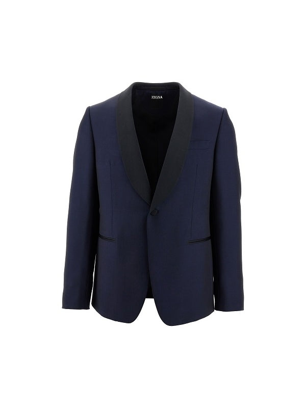 Wool Mohair Single-Breasted Jacket