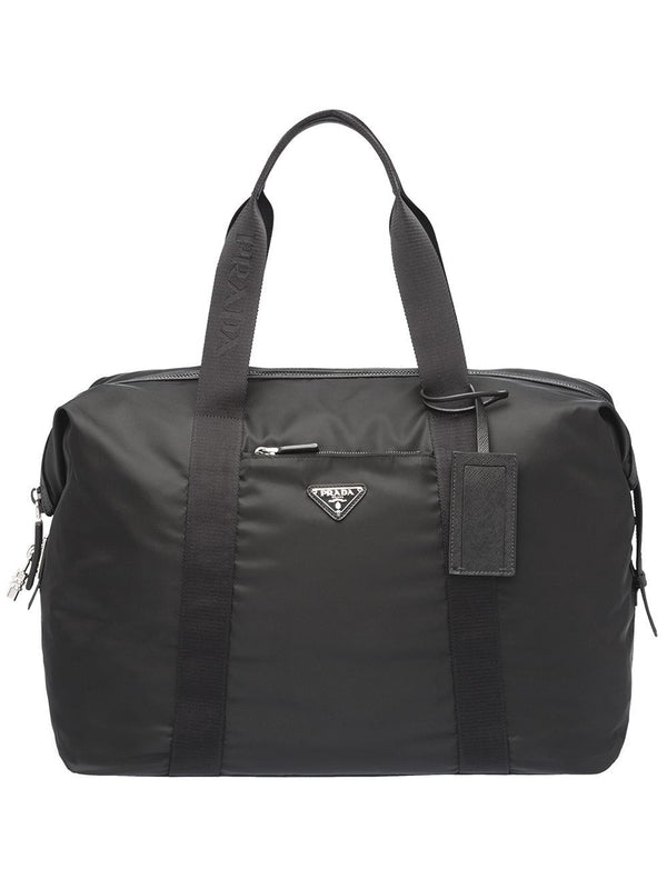 Triangle Logo Re-Nylon Boston Bag