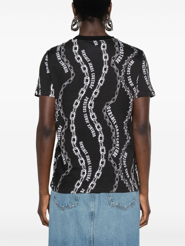 Allover Print Cotton Short Sleeve T-shirt