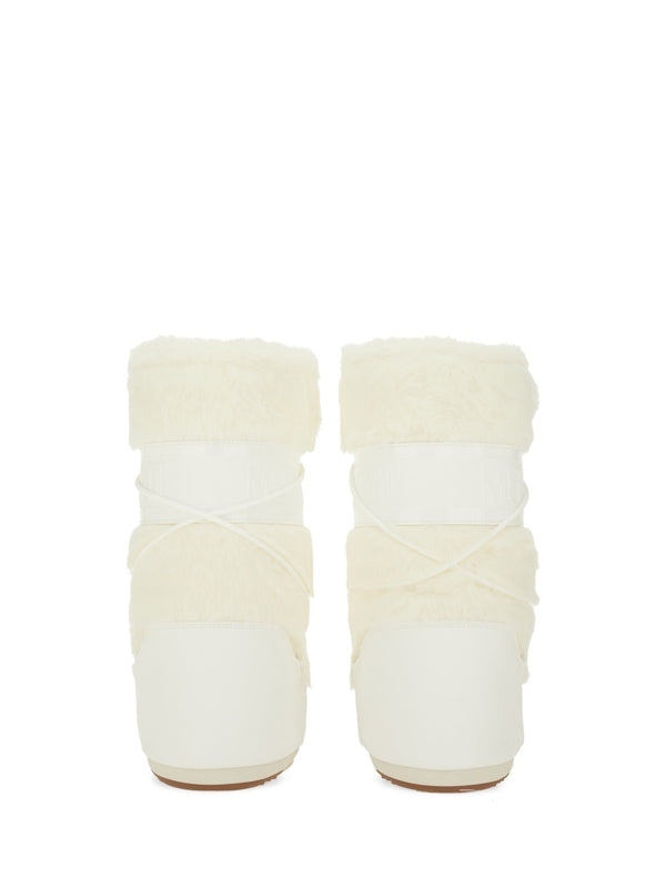 Moon Boot White Lace-Up Boots