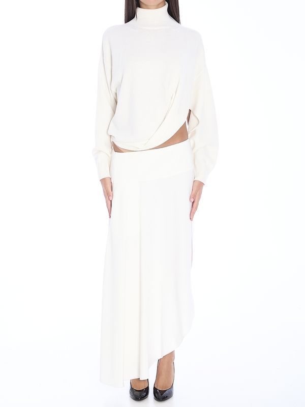 Asymmetric
  Flare Long Skirt