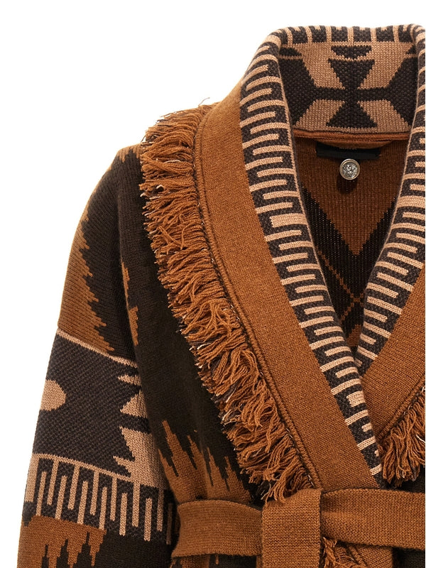 Icon Jacquard
  Fringe Cardigan