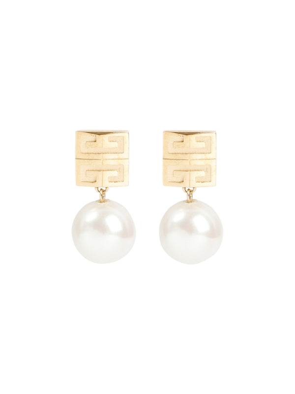 4G Logo Pearl Embellished Earrings