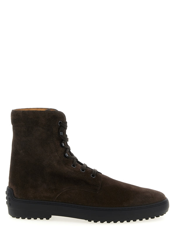 Tod'S Brown Lace-Up Boots